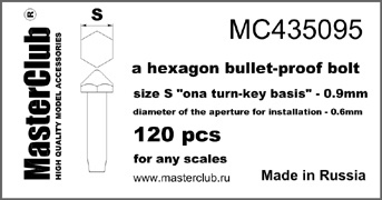 【再入荷】435095 六角尖頭ボルト 二面幅0.9mm 取付軸径0.6mm 120個