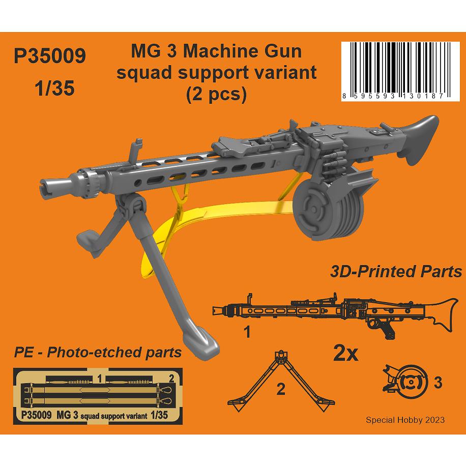 【新製品】P35009 1/35 ラインメタル MG3機関銃 (歩兵用)