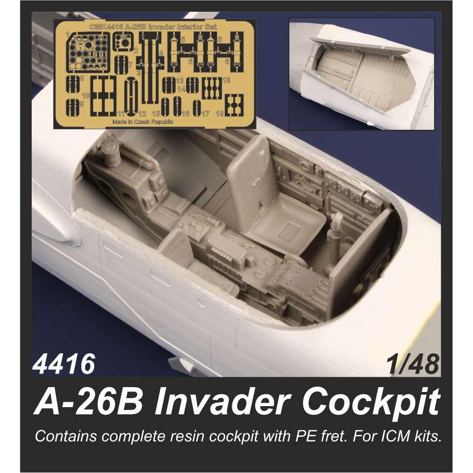 【新製品】4416 A-26B インベーダー コックピットセット (ICM用)