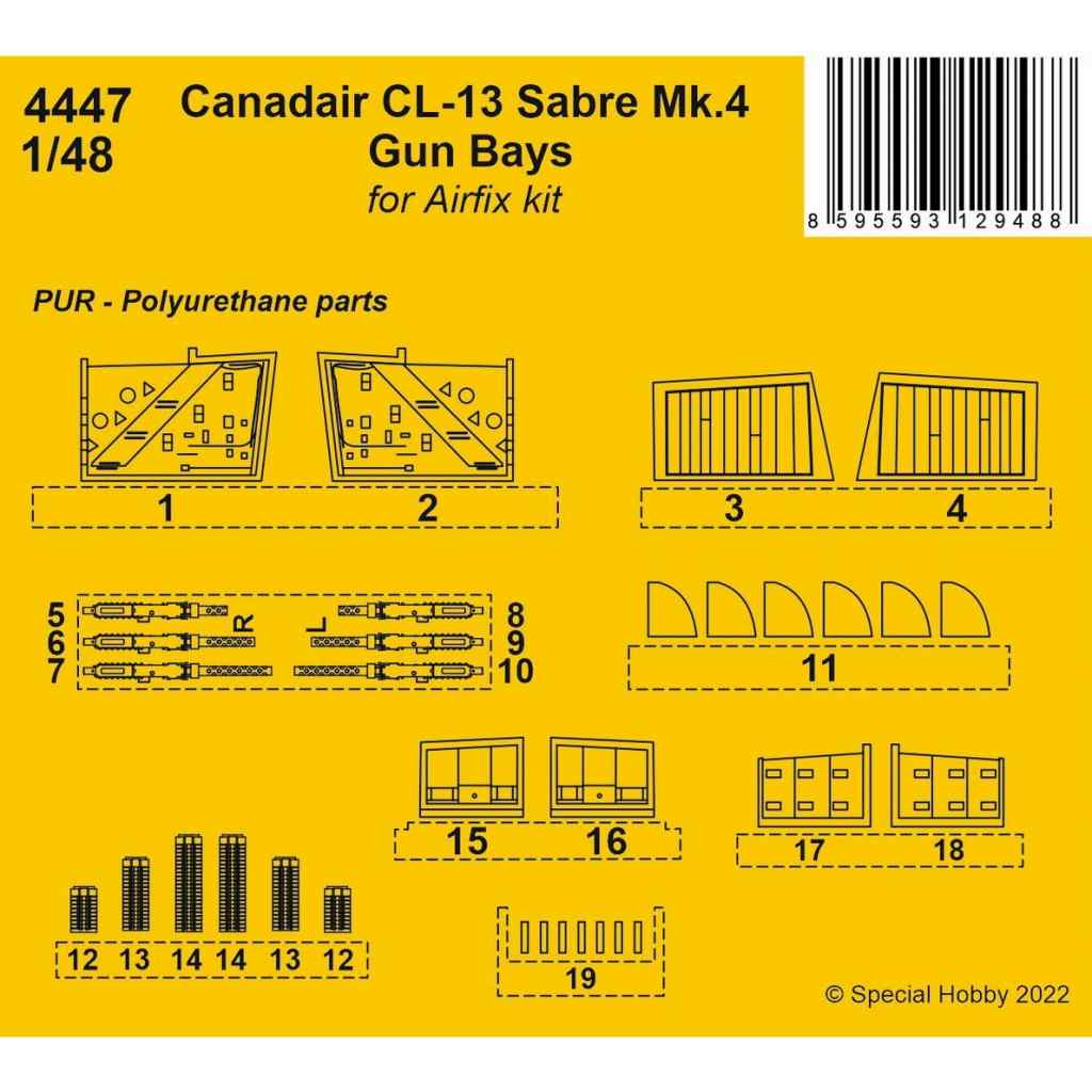 【新製品】4447 1/48 カナディア CL-13 セイバー Mk.4 ガンベイ (エアフィックス用)