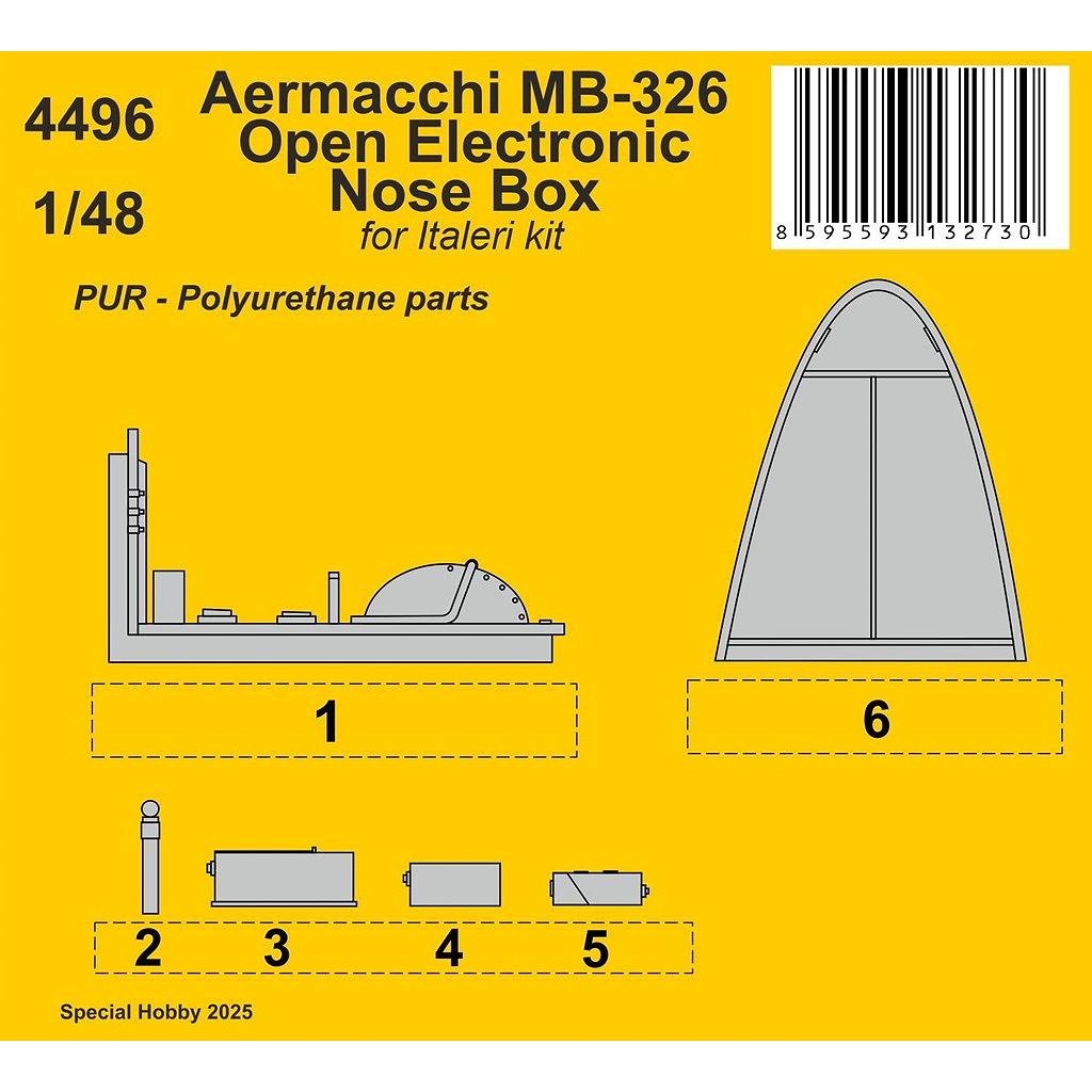 【新製品】4496 1/48 アエルマッキ MB-326 機首ディテールセット (イタレリ用)