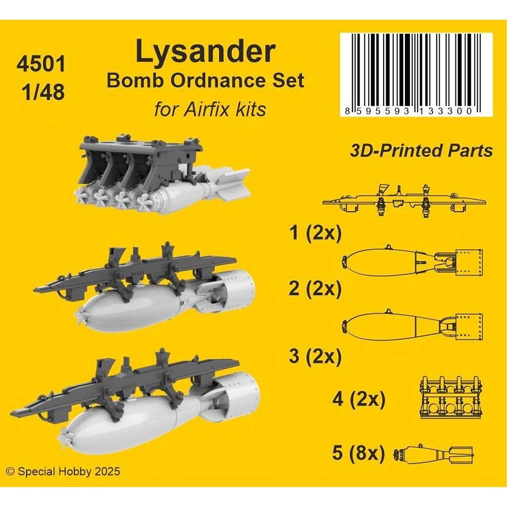 【新製品】4501 1/48 ウェストランド ライサンダー 爆弾セット (エアフィックス用)