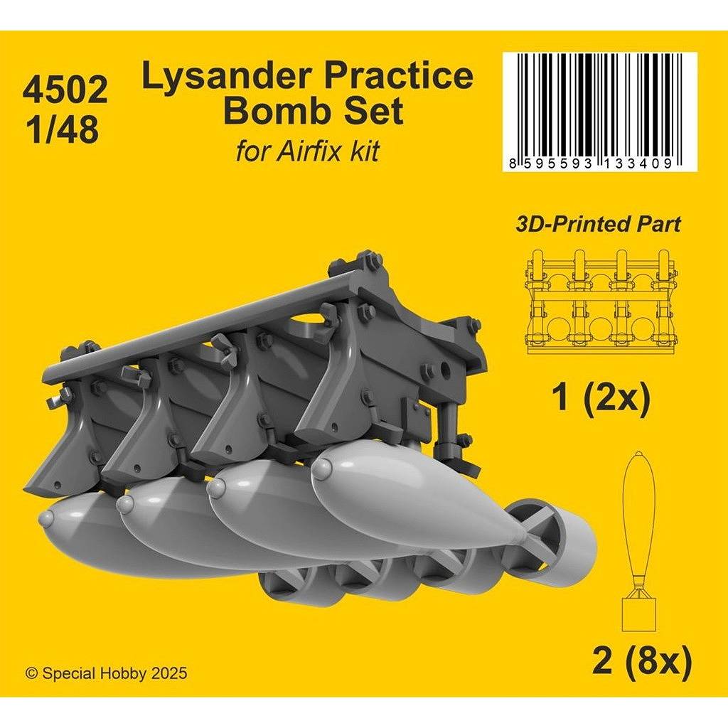 【新製品】4502 1/48 ウェストランド ライサンダー 練習用爆弾・爆弾架 (2セット入)(エアフィックス用)