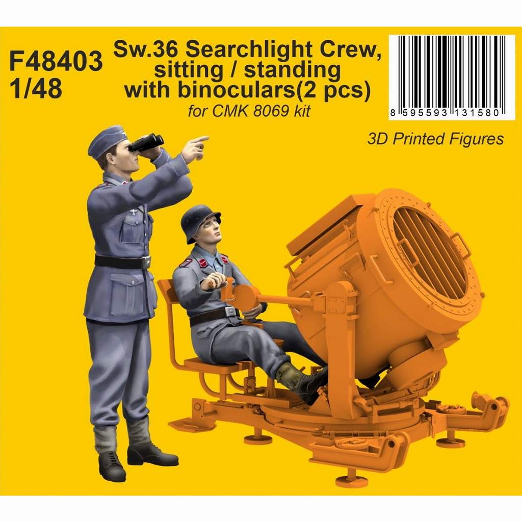 【新製品】F48403 1/48 WW.II ドイツ SW-36 60cmサーチライトクルー (2体入) (CMK用)