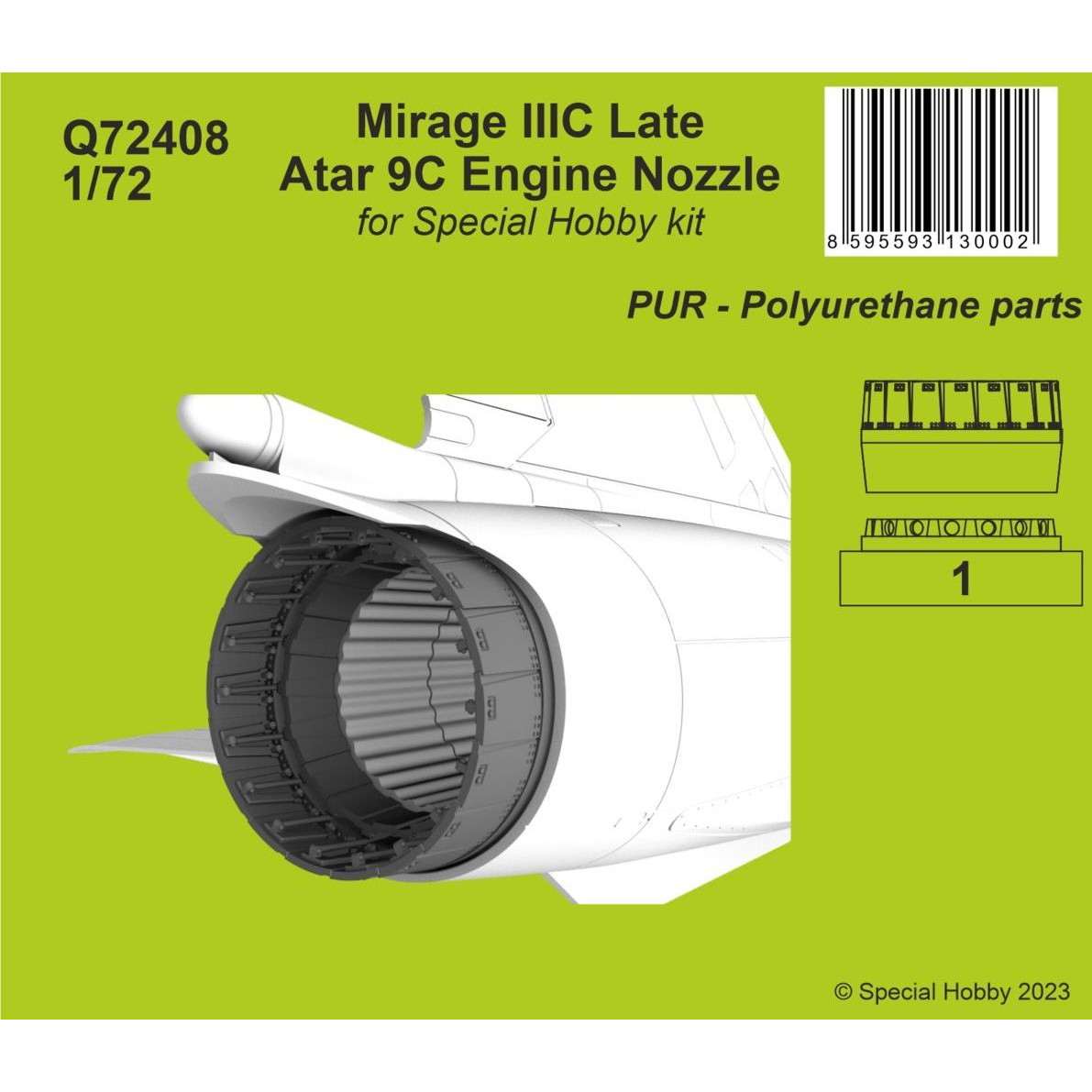 【新製品】Q72408 1/72 ミラージュIIIc (後期型) アター9C アフターバーナー(スペシャルホビー用)