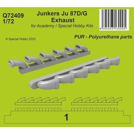 【新製品】Q72409 1/72 ユンカース Ju87D/G スツーカ 排気管(スペシャルホビー用)