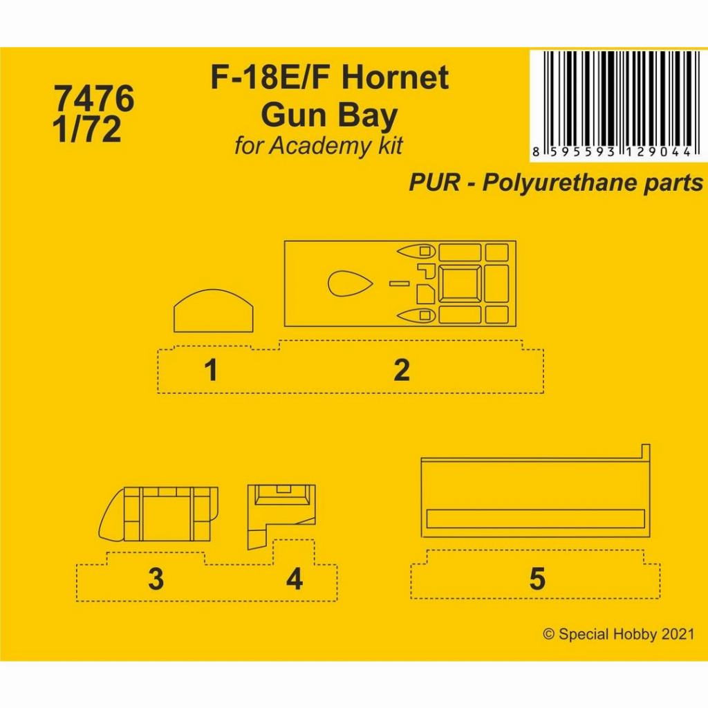 【新製品】7476 1/72 ボーイング F/A-18E/F スーパーホーネット ガンベイ (アカデミー用)