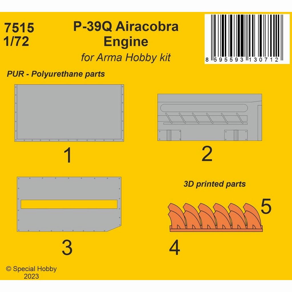 【新製品】7515 1/72 P-39Q エアコブラ エンジン (アルマホビー用)