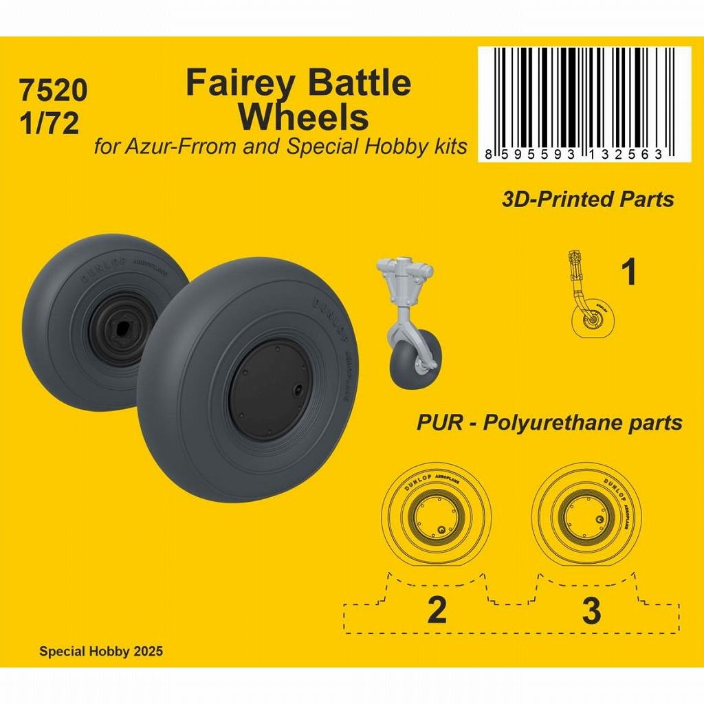 【新製品】7520 1/72 フェアリー バトル 自重変形ホイール(アズールフロム用)