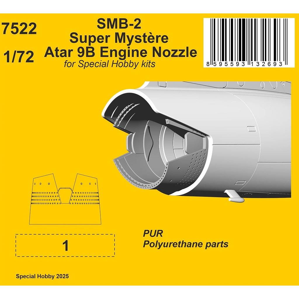 【新製品】7522 1/72 SMB-2 シュペルミステール アター9B エンジンノズル(スペシャルホビー用)