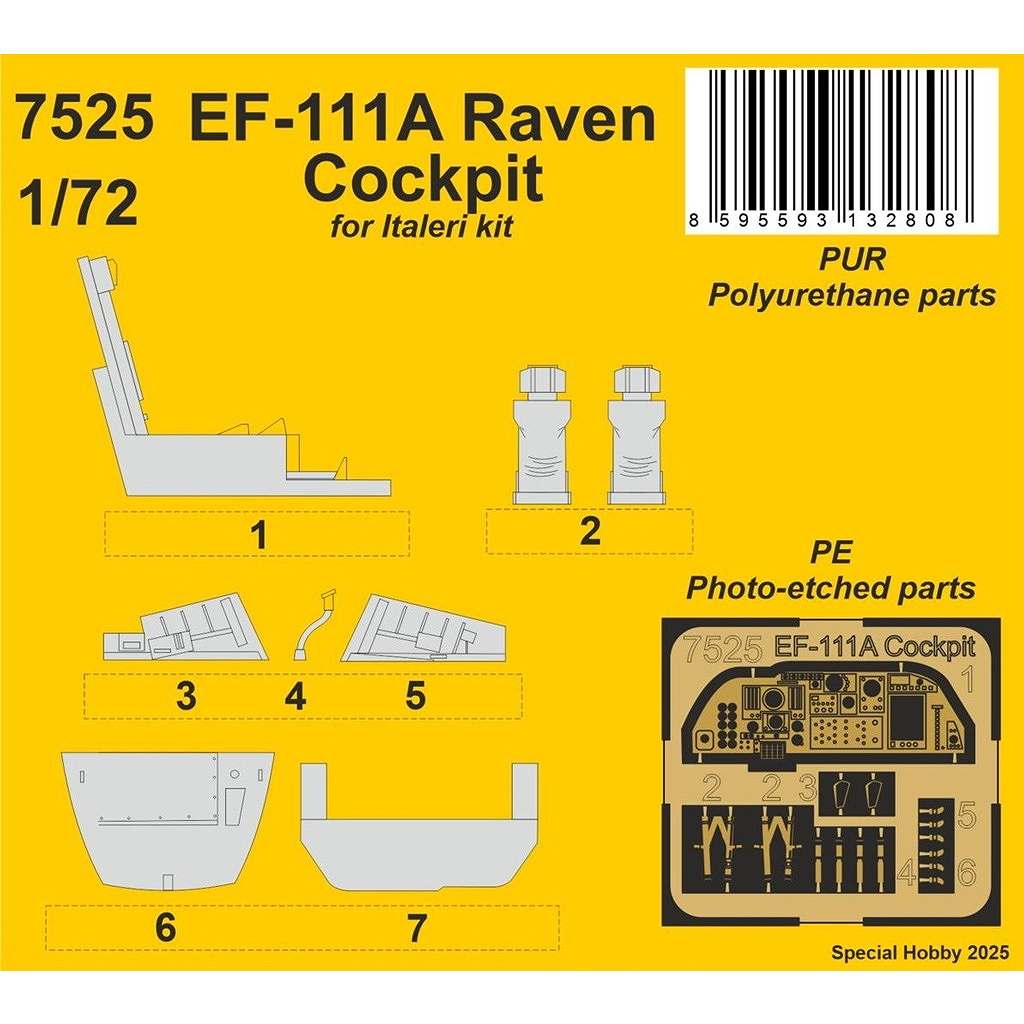 【新製品】7525 1/72 EF-111A レイヴン コクピット(イタレリ用)