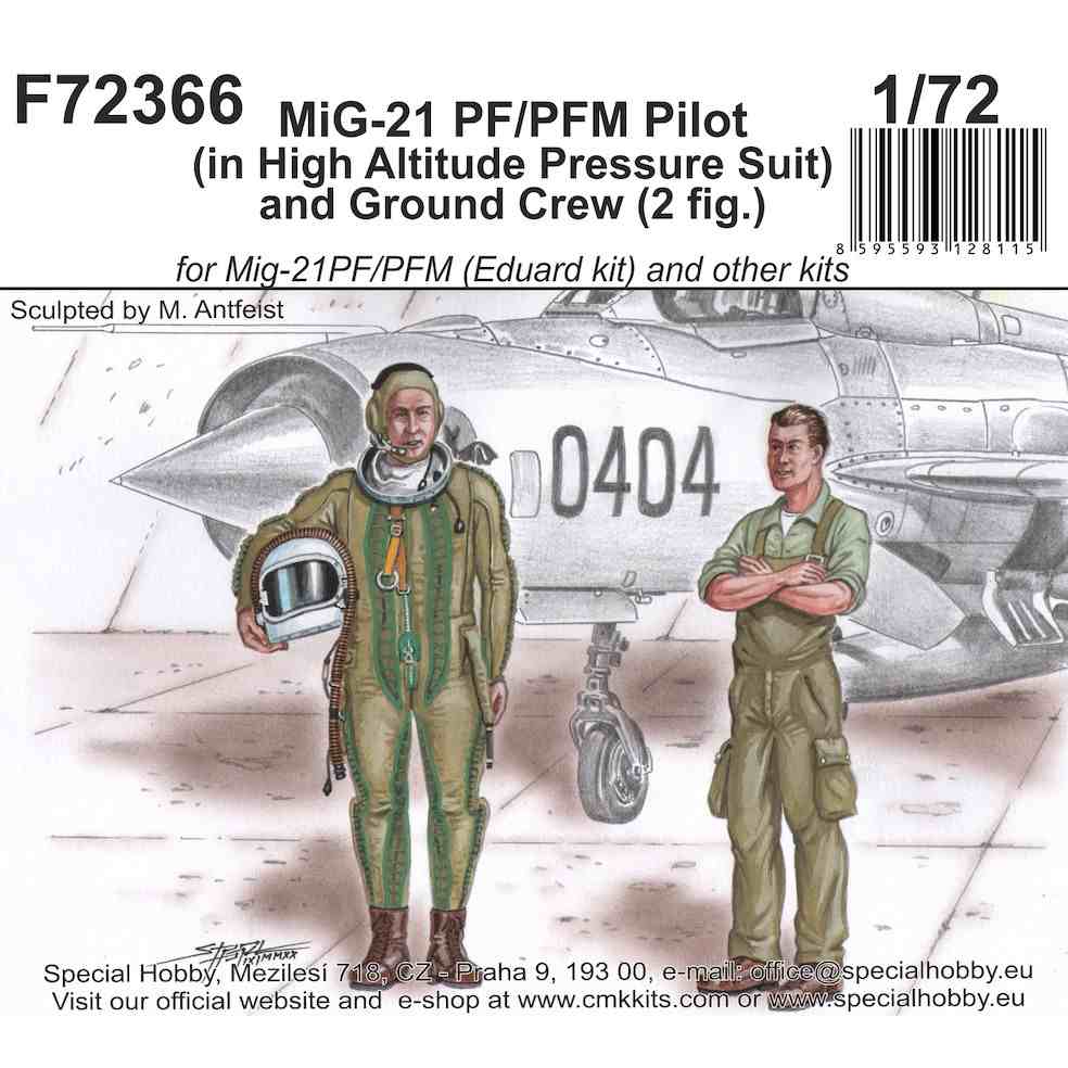 【新製品】F72366 1/72 与圧服装備 MiG-21PF/PFM パイロット & 整備兵 (2体入り)