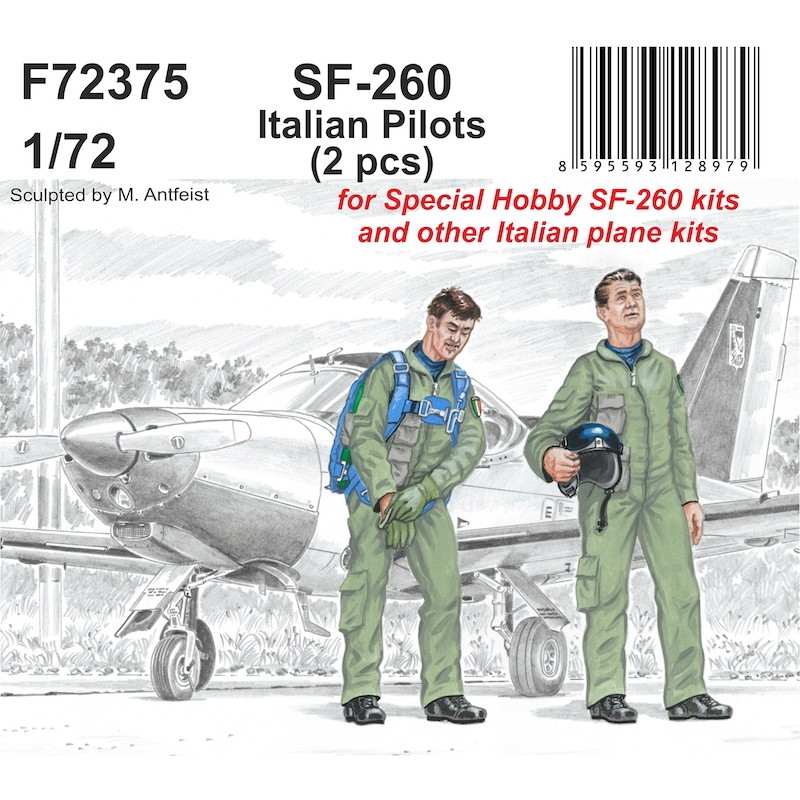 【新製品】F72375 1/72 SF-260 パイロット (イタリア軍)