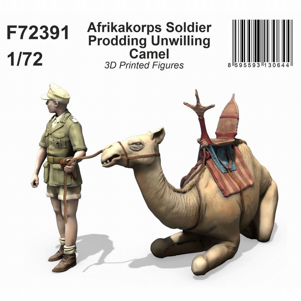 【新製品】F72391 1/72 ドイツアフリカ軍団兵 w/頑固なキャメル