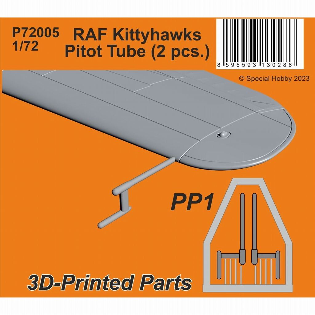 【新製品】P72005 1/72 キティホーク ピトー管 (イギリス式)(2個入) (スペシャルホビー用)