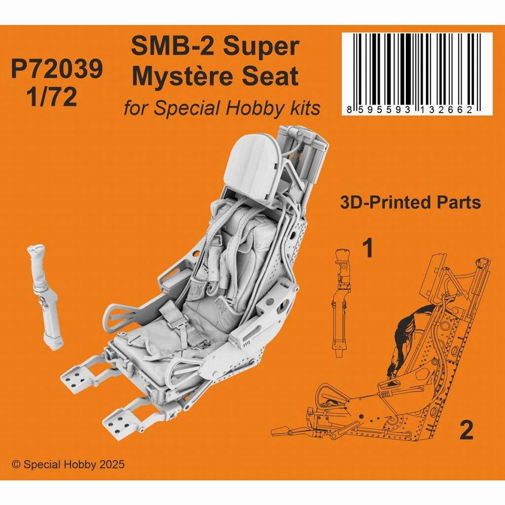 【新製品】P72039 1/72 SMB-2 シュペルミステール射出座席 (スペシャルホビー用)