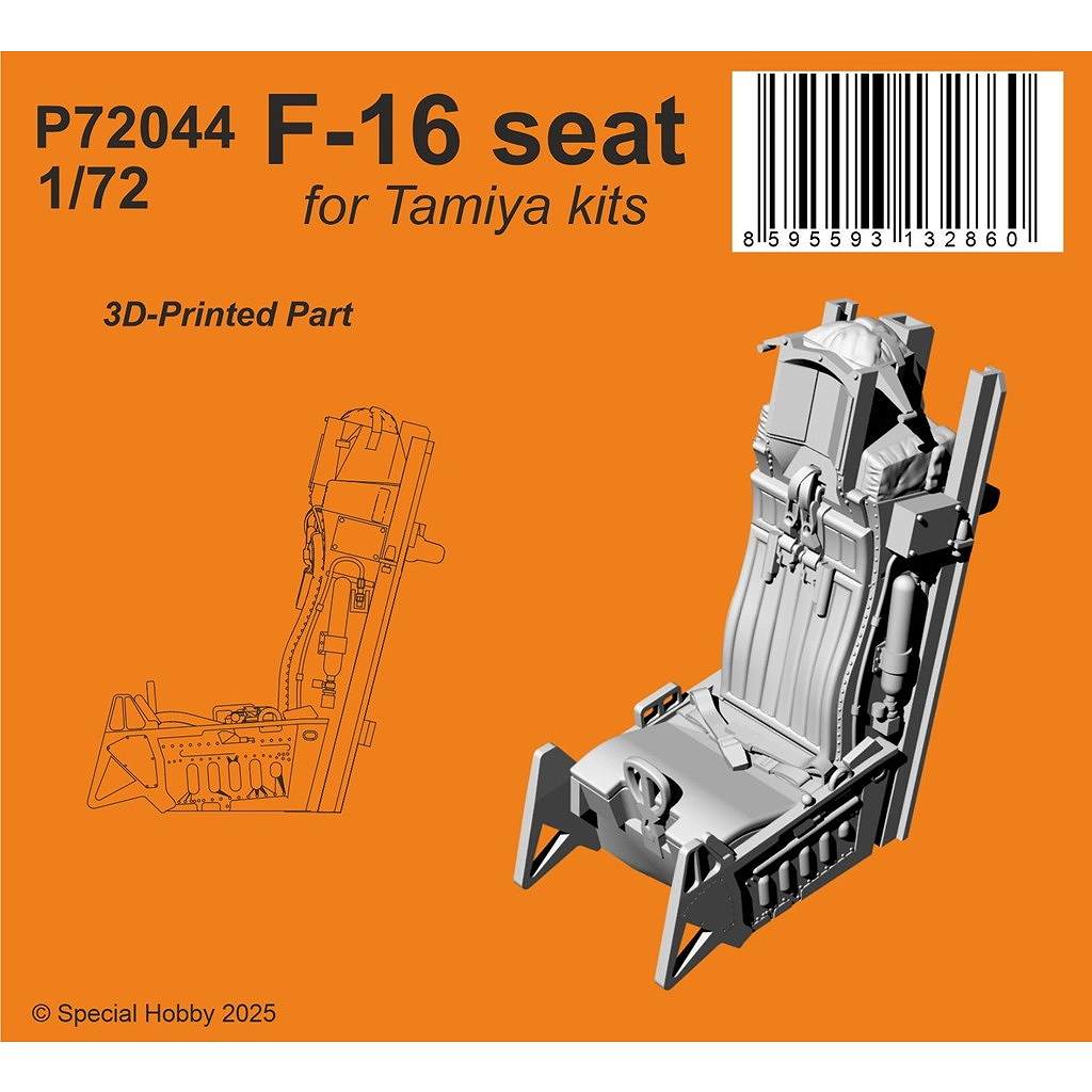 【新製品】P72044 1/72 F-16 射出座席 (タミヤ用)