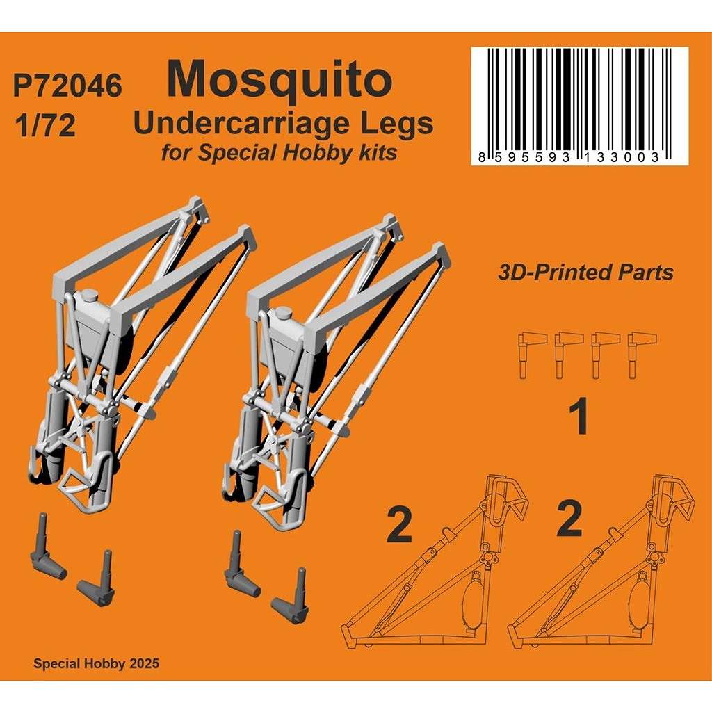 【新製品】P72046 1/72 D.H.モスキート 着陸装置主脚 (スペシャルホビー用)