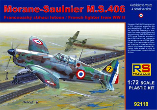【新製品】[2005209211804] 92118)モラーヌ・ソルニエ MS.406 フランス空軍 1940