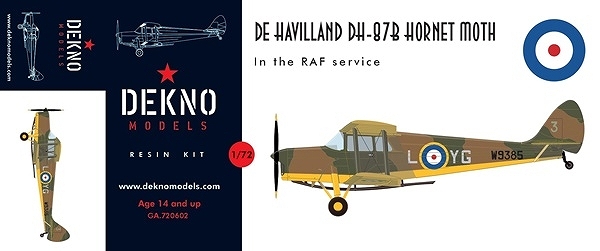 【新製品】GA720602)デ・ハビランド DH87B ホーネットモス RAF