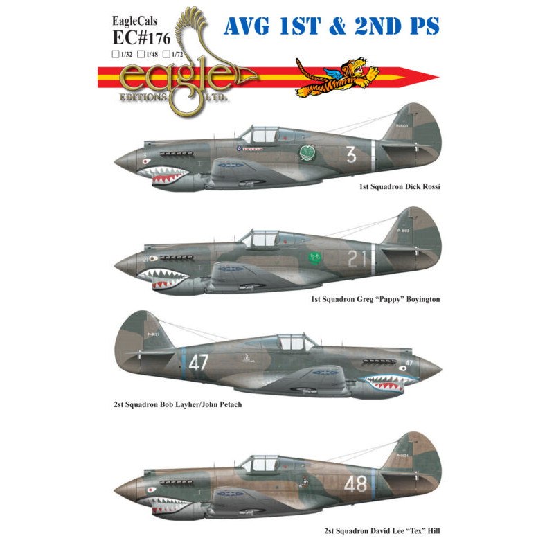 【新製品】EC32176 P-40S OF THE A.V.G. 1ST AND 2ND PURSUIT SQUADRON