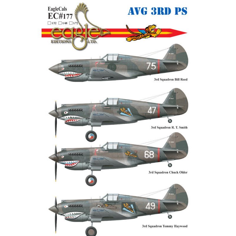 【新製品】EC32177 P-40S OF THE A.V.G. 3RD PURSUIT SQUADRON