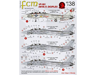 【再入荷】48038)F-14 トムキャット VF-301 DEVIL'S DISCIPLES