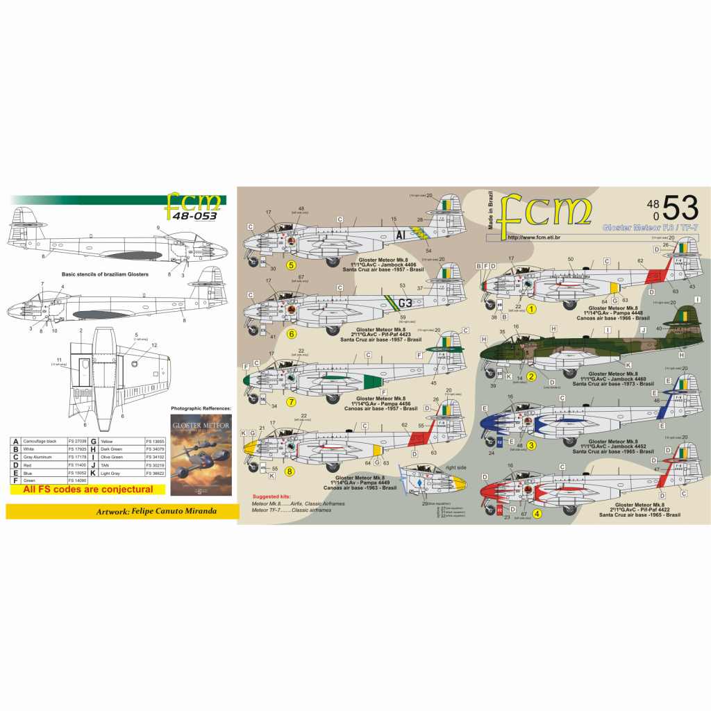 【新製品】48053 グロスター ミーティア F.8/TF-7 ブラジル空軍