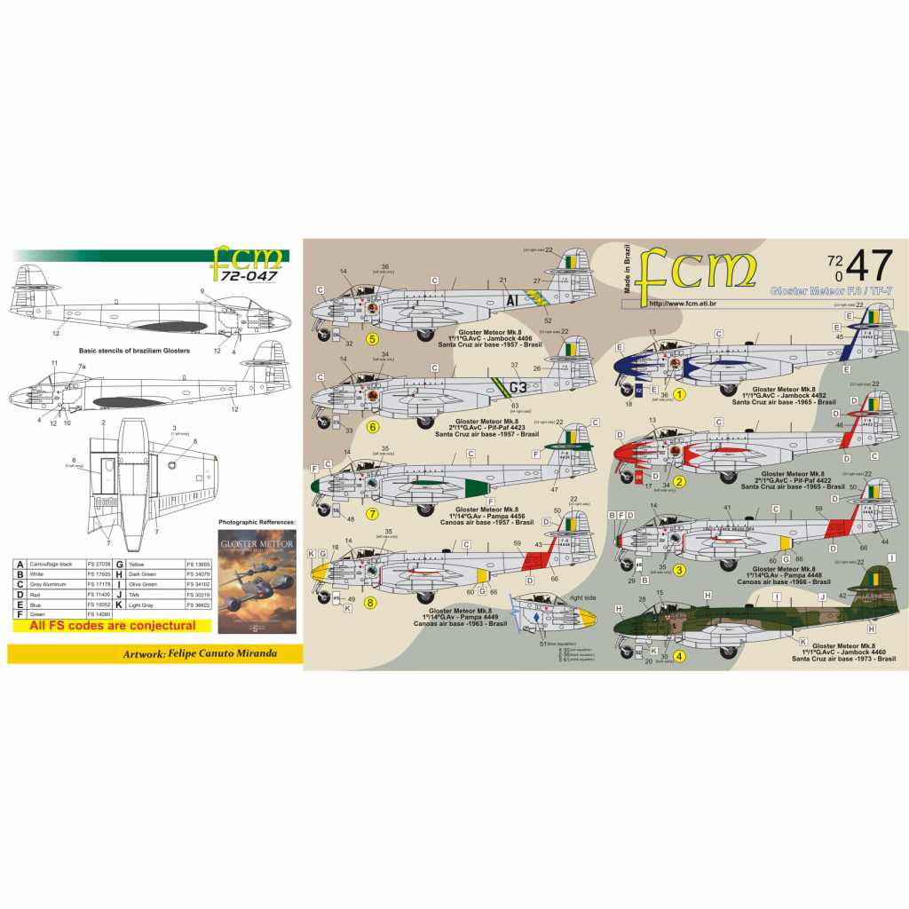 【新製品】72047 グロスター ミーティア F.8/TF-7 ブラジル空軍
