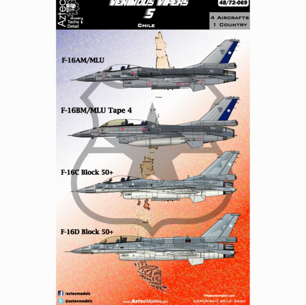【新製品】AZD48069 Venimous Vipers 5 Chile F-16AM/F-16BM/F-16C/F-16D