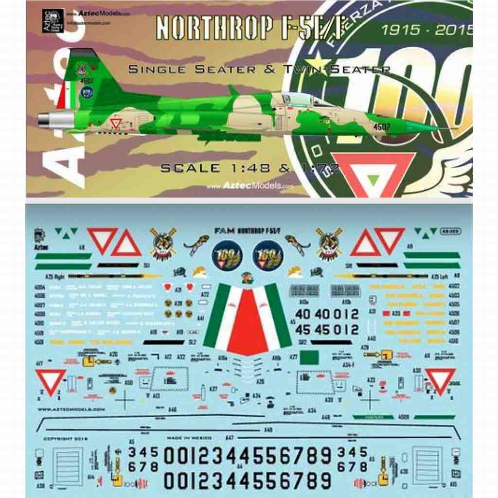 【新製品】AZD72059 ノースロップ F-5E/F タイガー メキシコ空軍