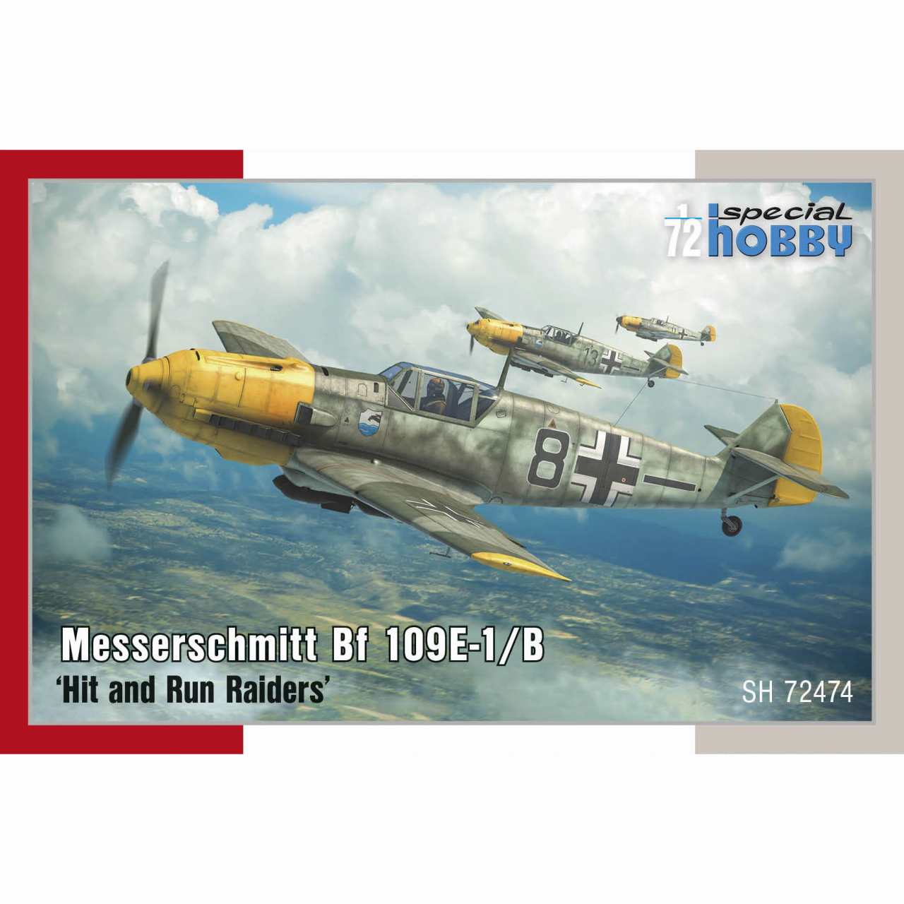 【新製品】72474 1/72 メッサーシュミット Bf109E-1/B 「ヒット アンド ラン レイダー」