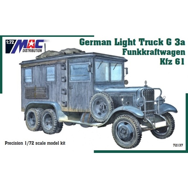 【新製品】72137)WWII ドイツ Kfz.62 メルセデスベンツ G3a 軽トラック 救急車