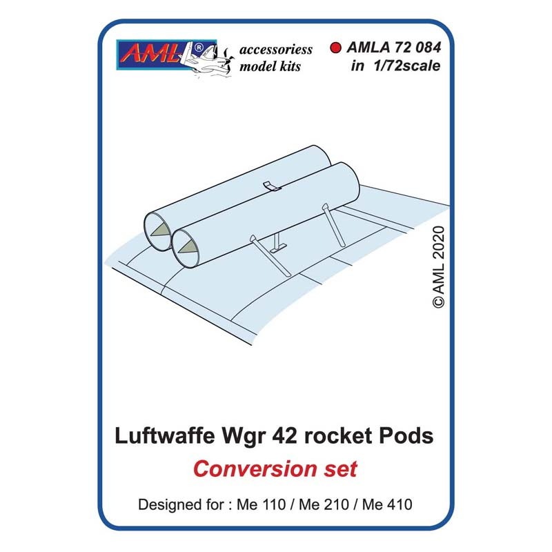 【新製品】AMLA72084 メッサーシュミット Bf110/Me210/Me410 Wgr.21 ロケットポッド