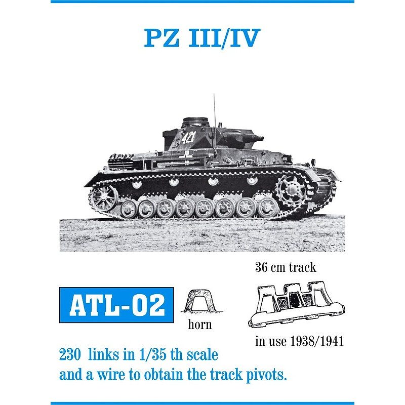【再入荷】ATL-02 III号戦車A/B/C/D/E/F/G型 IV号戦車A/B/C/D型