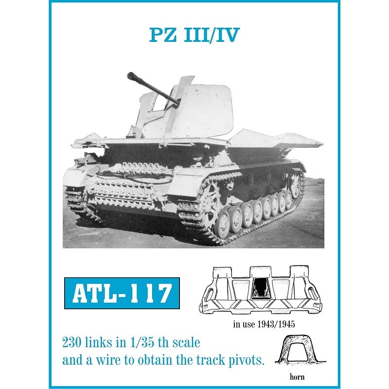 【新製品】[2007013511705] ATL-117)III/IV号戦車 1943-1945年