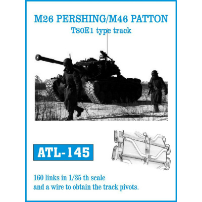 【新製品】[2007013514508] ATL-145)M26 パーシング/M46 パットン T80E1タイプキャタピラ