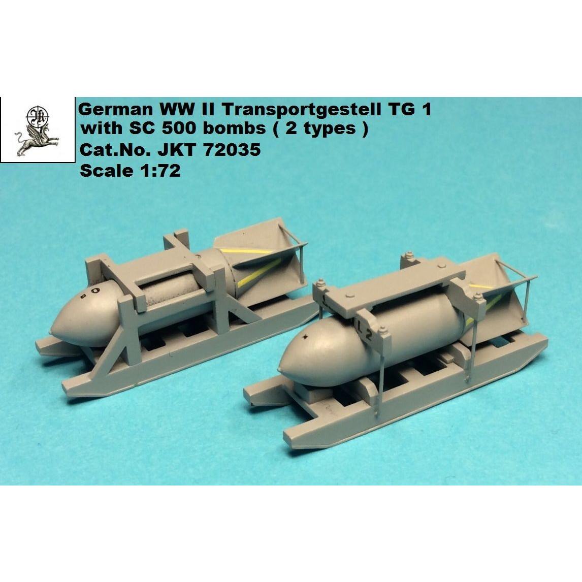 【新製品】JKT72035 WWII ドイツ SC500 500kg爆弾 w/TG1 運搬ラック