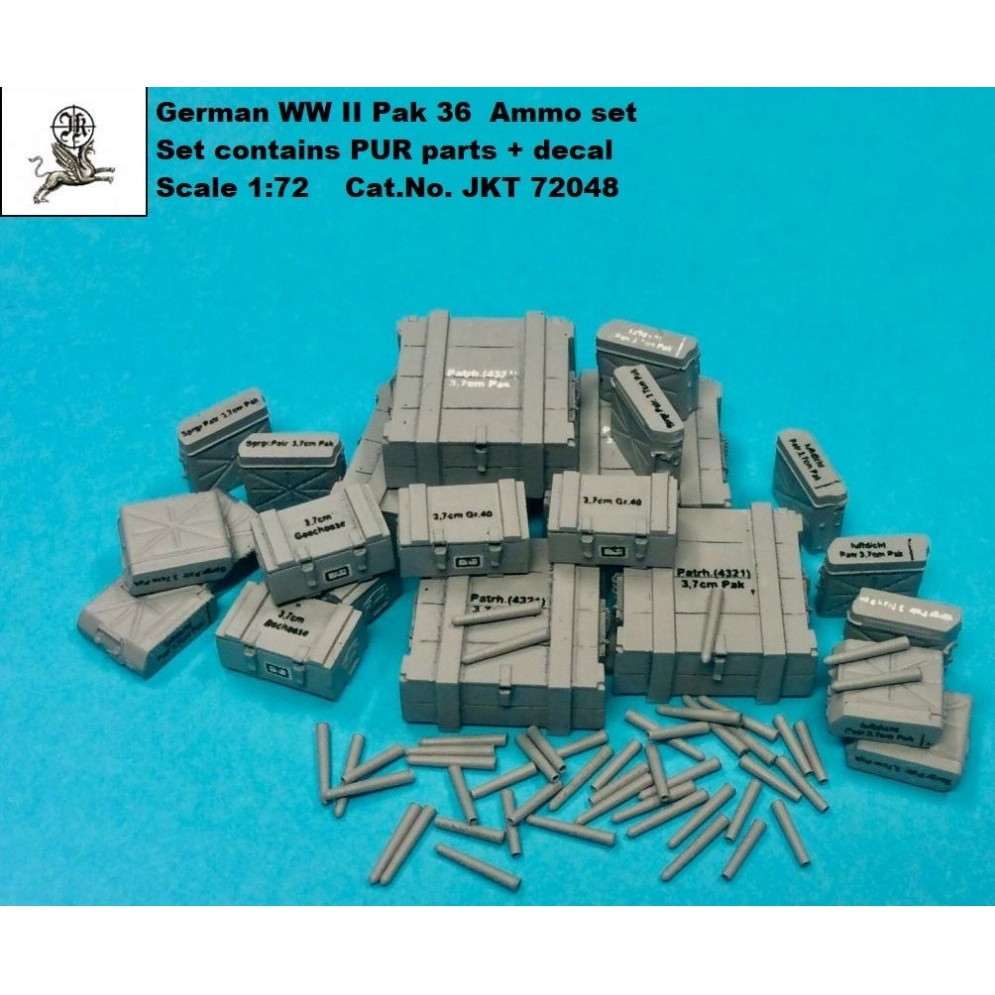 【新製品】JKT72048 WWII ドイツ Pak36 弾薬箱と薬莢セット