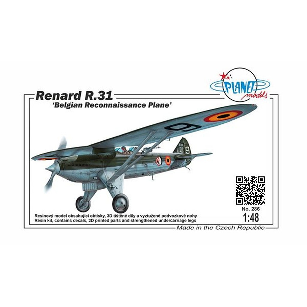 【新製品】No.286 1/48 レナール R-31 偵察機 ベルギー空軍