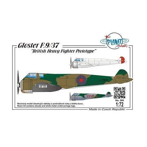 【新製品】72260 グロスター F.9/37 イギリス試作重戦闘機