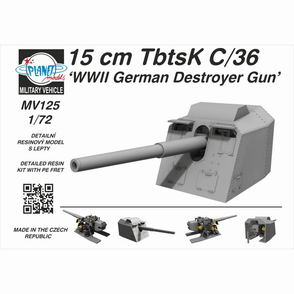 【新製品】MV125 1/72 WWII ドイツ海軍 15cm TbtsK C/36 中型艦砲