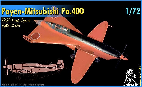 【新製品】UNIJB7216)ペイヤン-三菱 PA.400 戦闘爆撃機