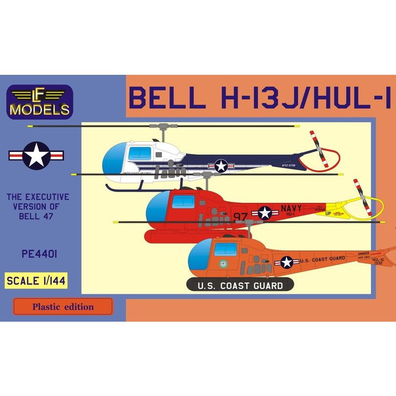 【新製品】PE4401 1/144 H-13J/HUL-1 ヘリコプター 米空軍・米海軍・米沿岸警備隊 (2イン1)