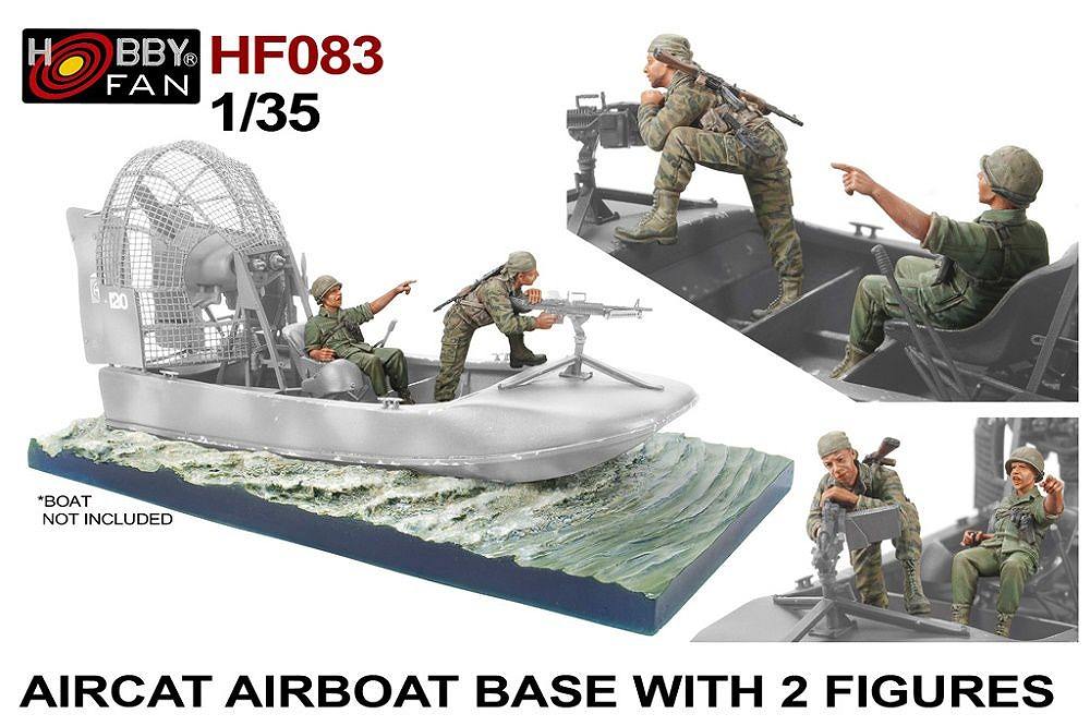 【新製品】HF083)エアーキャット エアボート用乗員2体&ジオラマベース