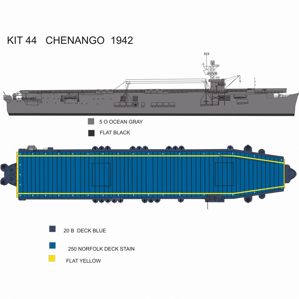【新製品】044 米国海軍 サンガモン級航空母艦 CVE-28 シェナンゴ 1942 Chenango
