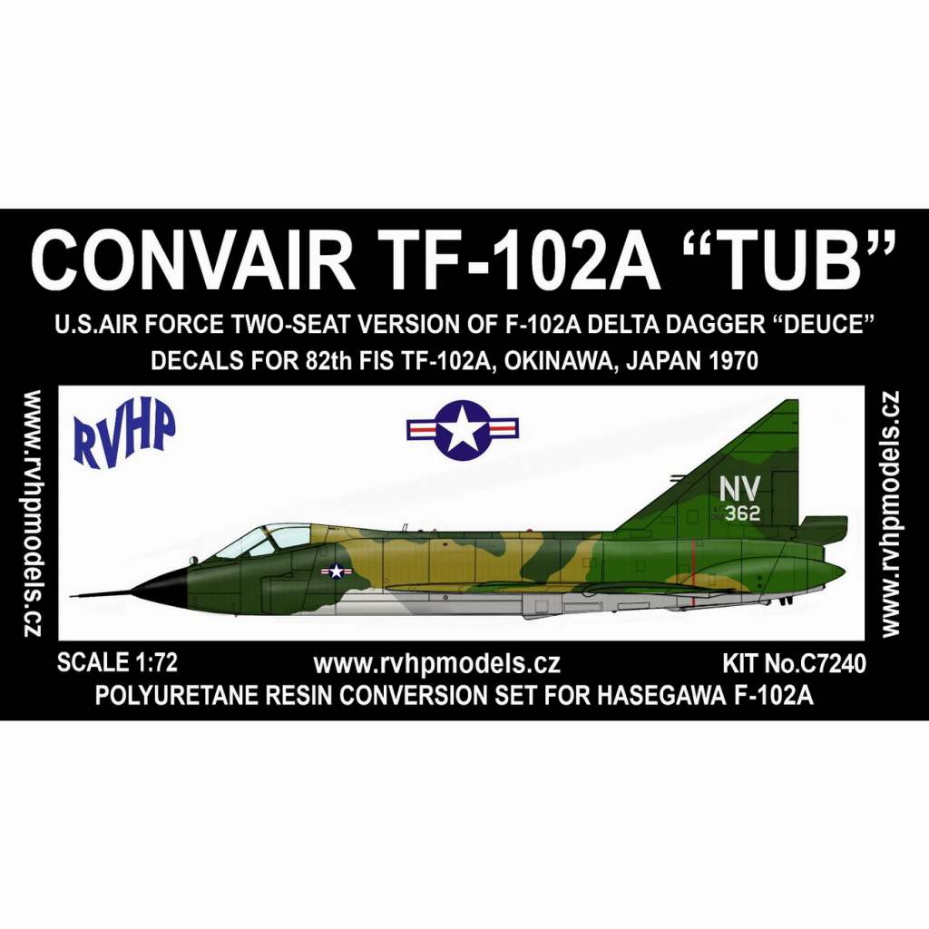 【新製品】C7240 コンベア TF-102A デルタダガー TUB 複座訓練機 沖縄 1970年 コンバージョンセット