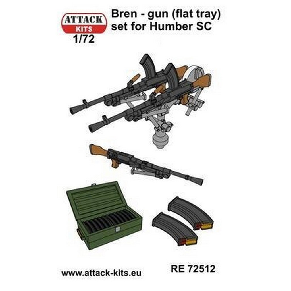 【新製品】RE72512 1/72 ブレン軽機関銃セット (30連マガジン付) (ハンバー装甲車用)