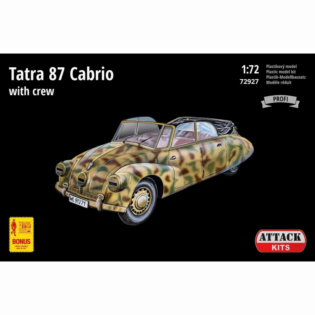 【新製品】72927 1/72 タトラ T87 カブリオw/フィギュア