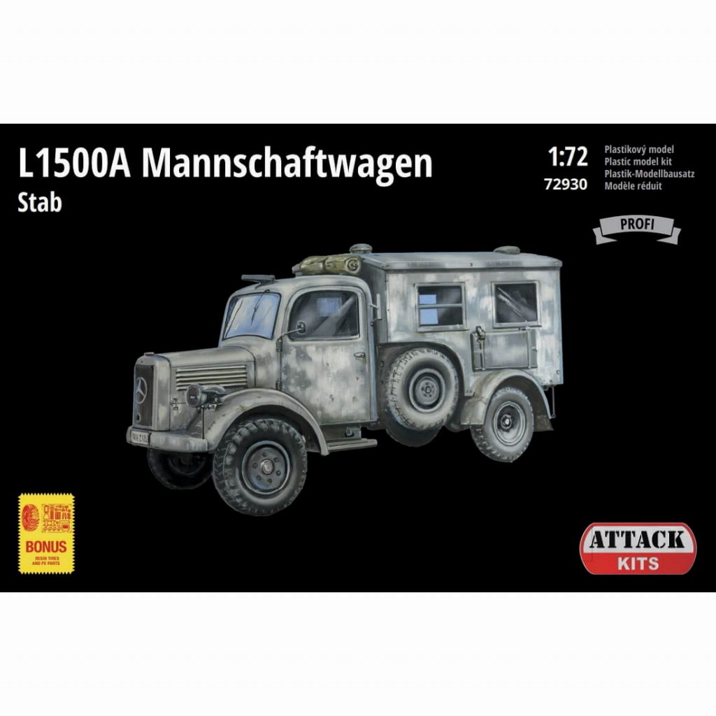 【新製品】72930 1/72 WWII ドイツ L1500A 4x4トラック 司令部輸送車